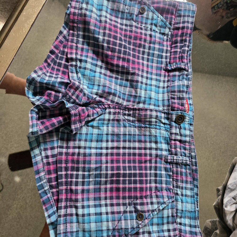 UNIONBAY Plaid Shorts in Blue and Pink